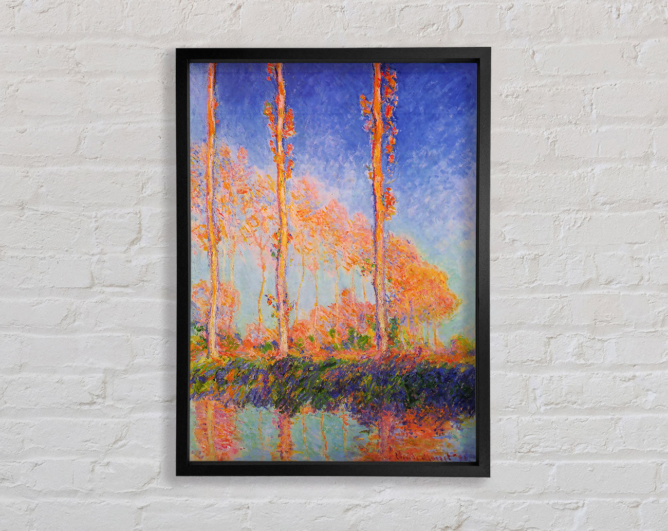 Claude Monet Poplars At Philadelphia Framed Wall Art