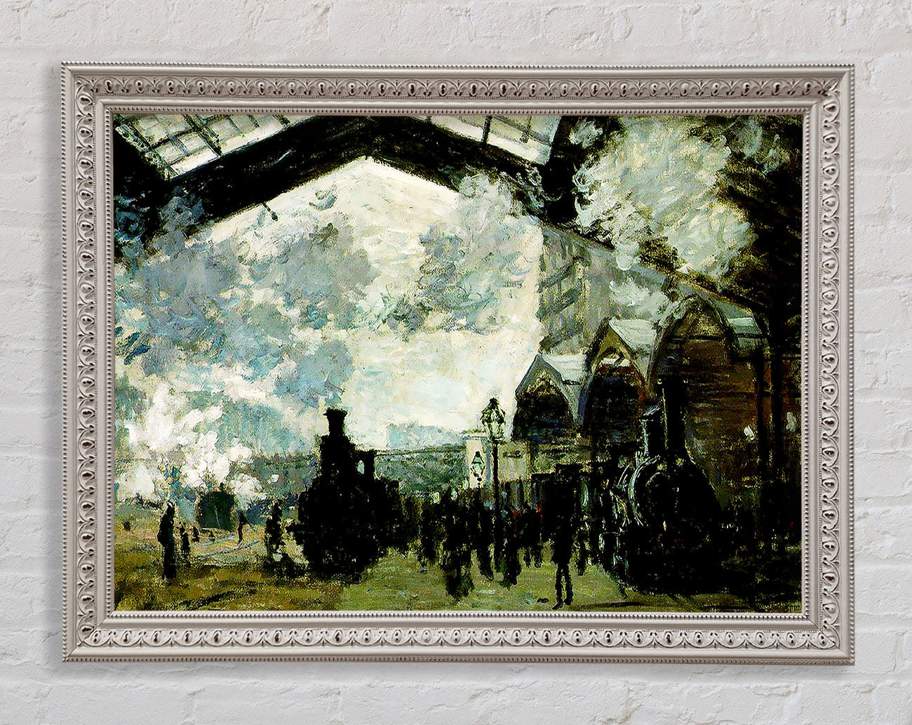 Claude Monet The Saint-Lazare Station Framed Wall Art