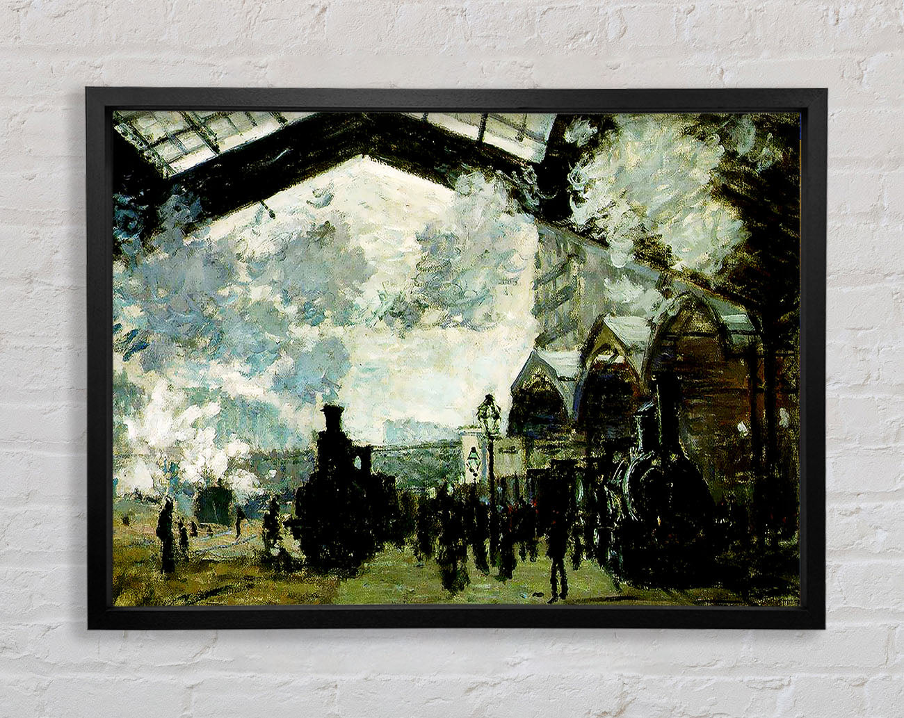 Claude Monet The Saint-Lazare Station Framed Wall Art