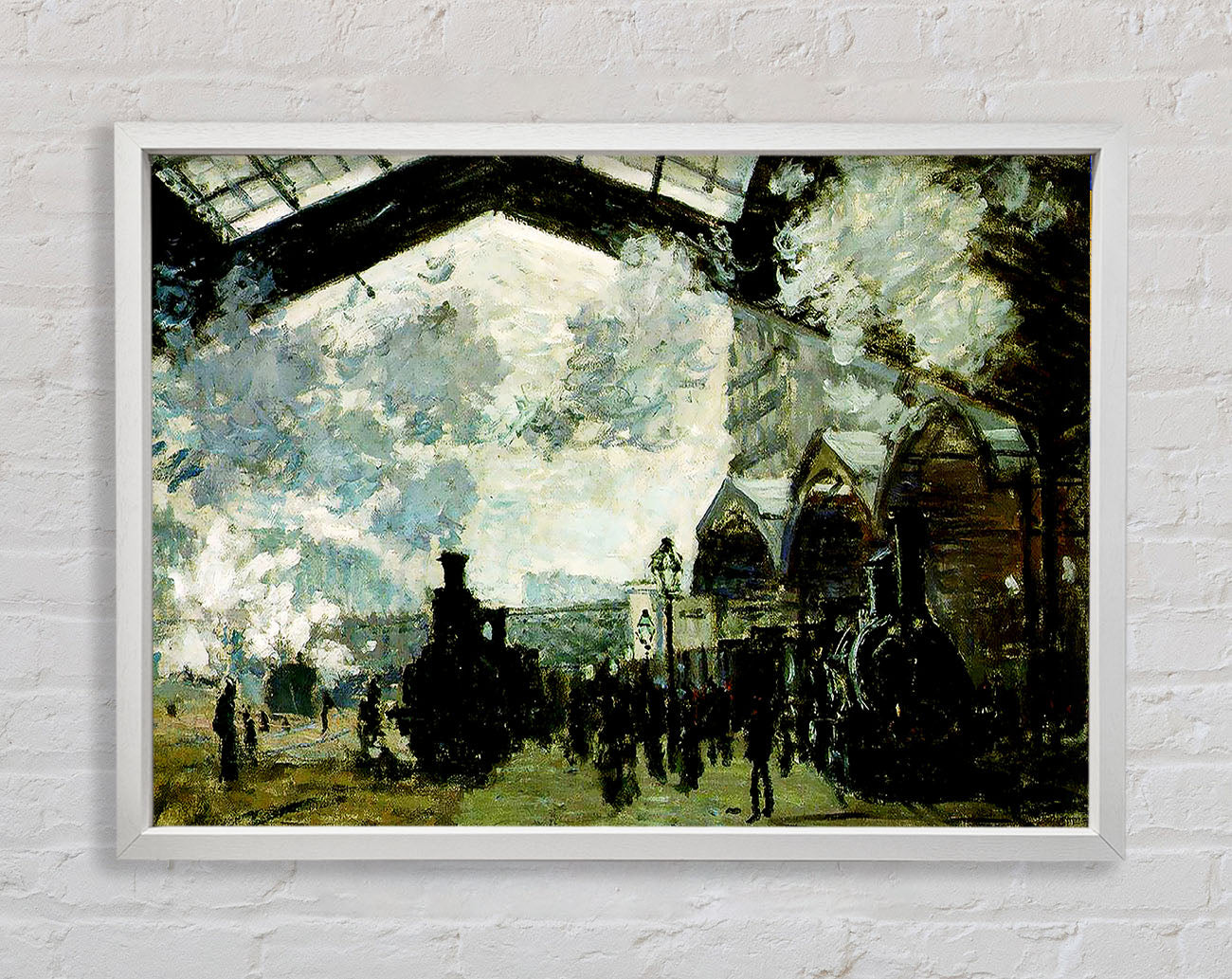 Claude Monet The Saint-Lazare Station Framed Wall Art