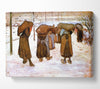 Van Gogh Coal Bearing Women Canvas Wall Art