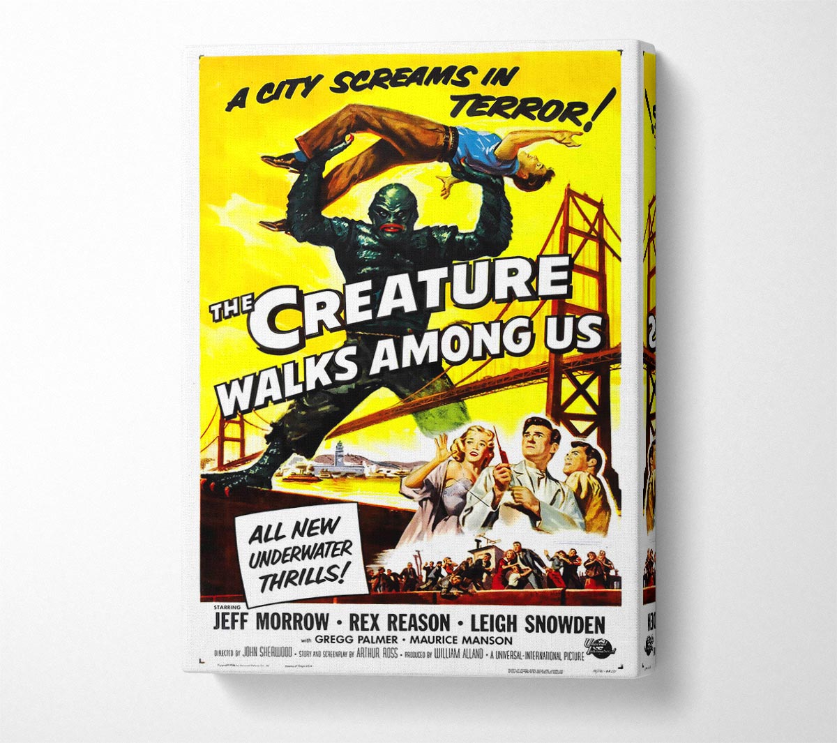 Creature Walks Among Us Poster 1 Canvas Wall Art