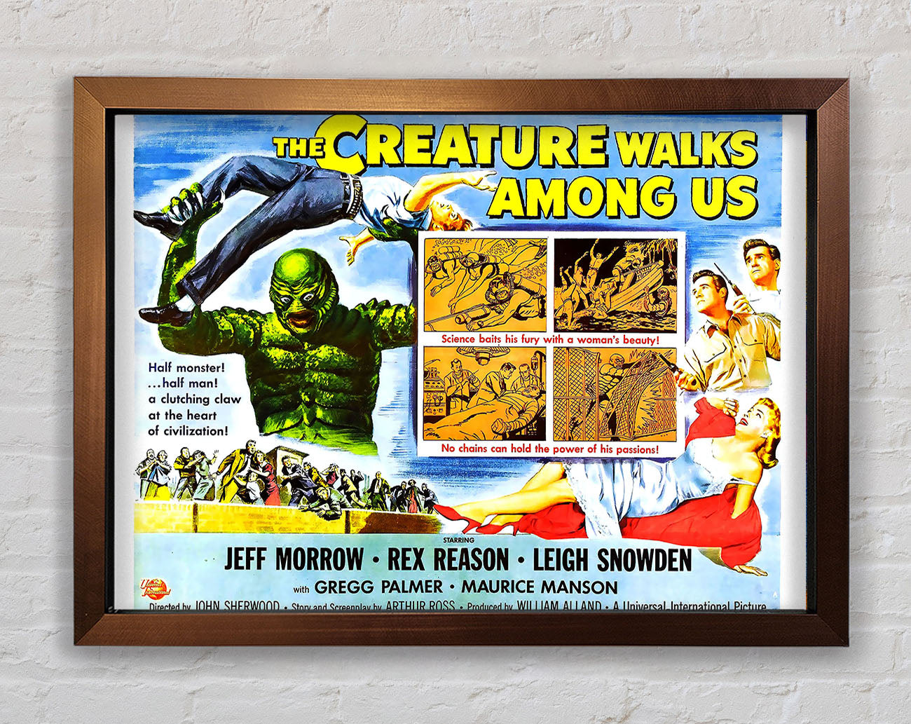 Creature Walks Among Us Poster 4 Framed Wall Art