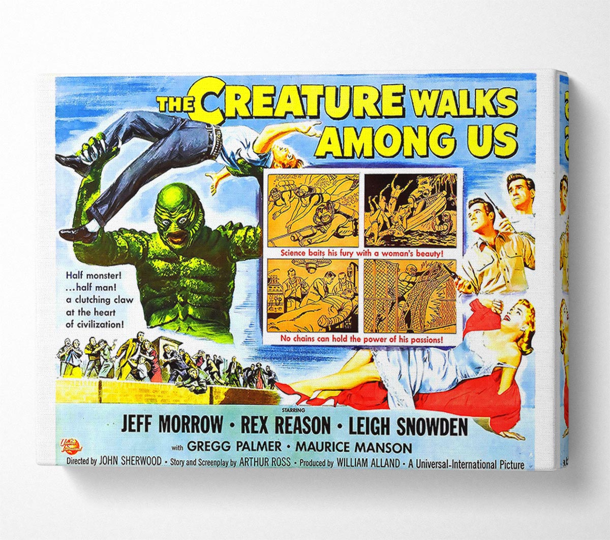Creature Walks Among Us Poster 4 Canvas Wall Art