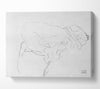 Klimt Crouching To Right Drawing Canvas Wall Art