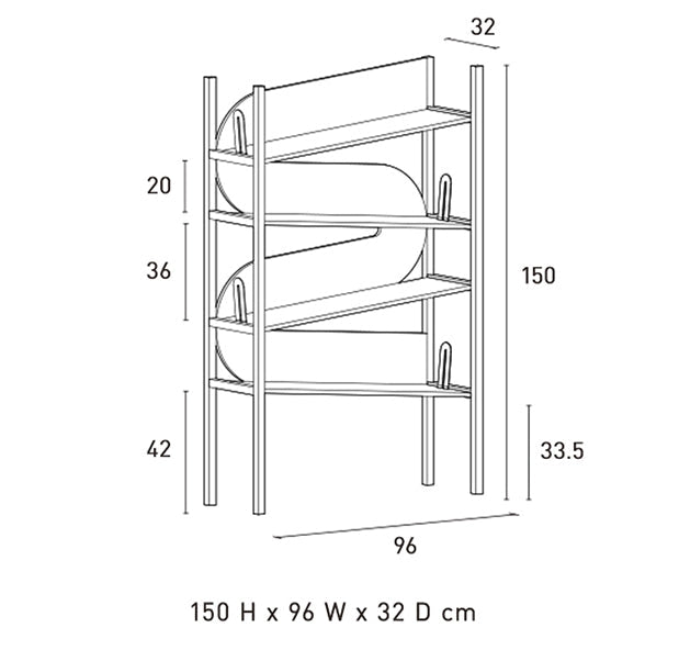 Butterworth Shelving Unit, Bookcase, Wood