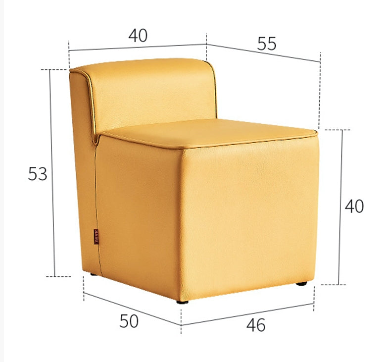 Clay Footstool, Leather