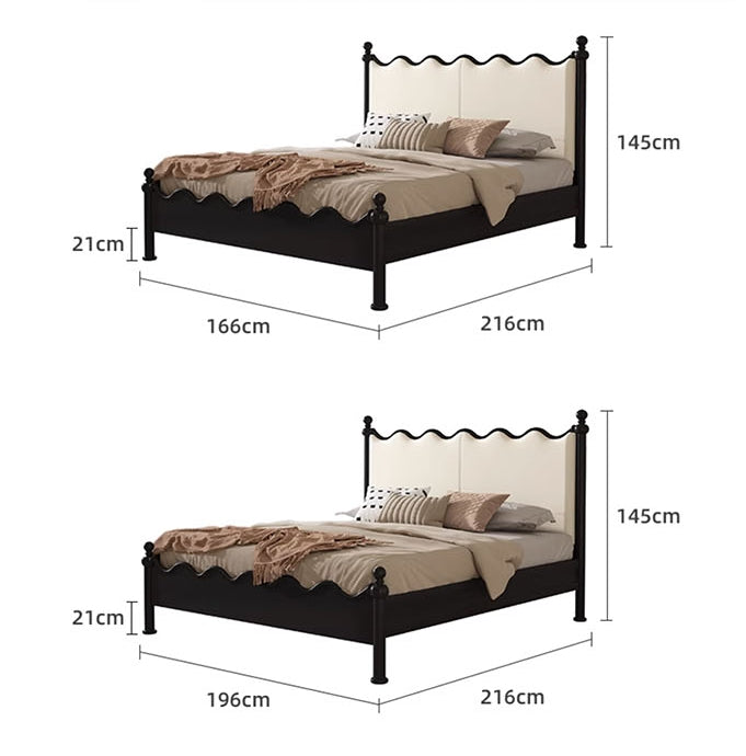Roberta King Size / Super King Bed, Cream & Black