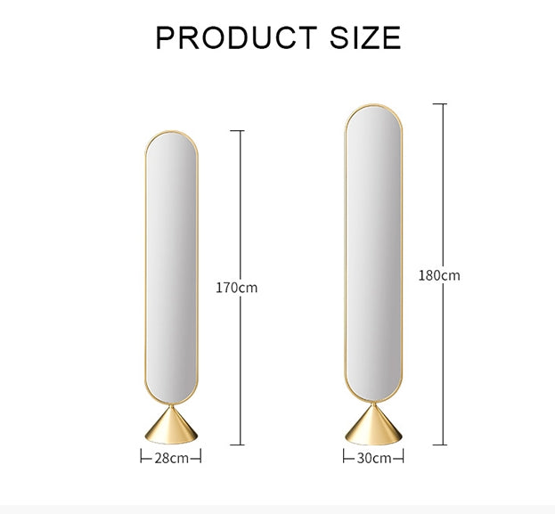 Boxford Modern Full Length Mirror, Gold Or Black