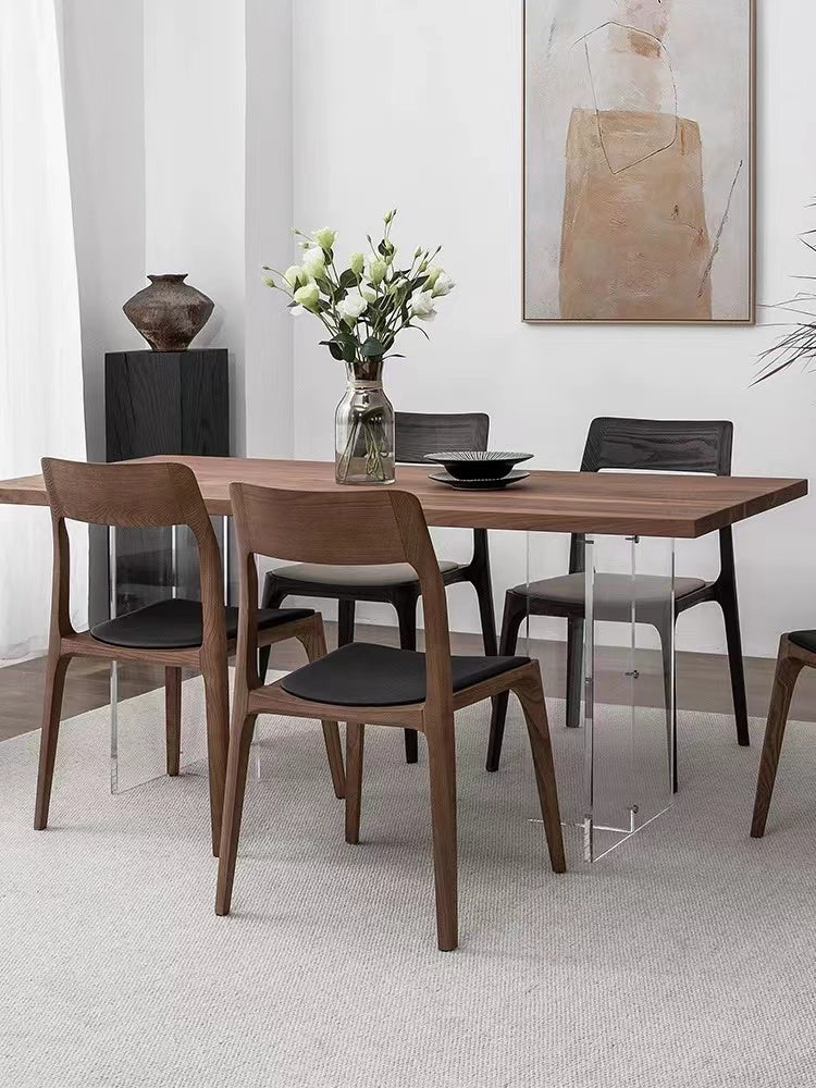 A Set Of 2 Hans CH3 Dining Chairs, Dark Oak, Light Oak