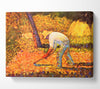 Seurat Farmer With Hoe Canvas Wall Art