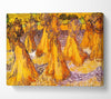 Van Gogh Field With Stacks Of Wheat Canvas Wall Art