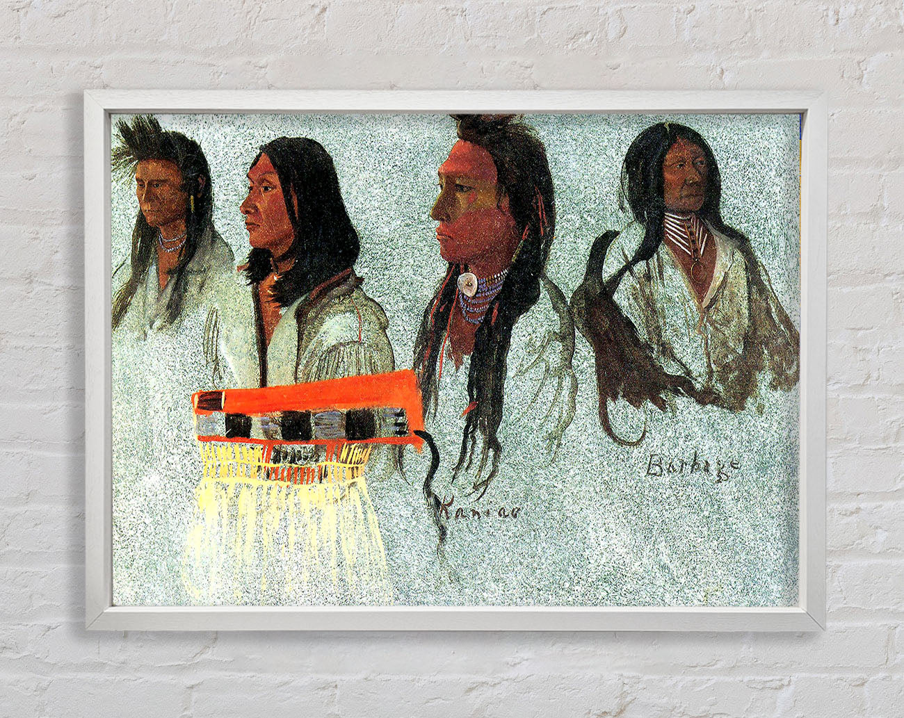 Bierstadt Four Indians Framed Wall Art