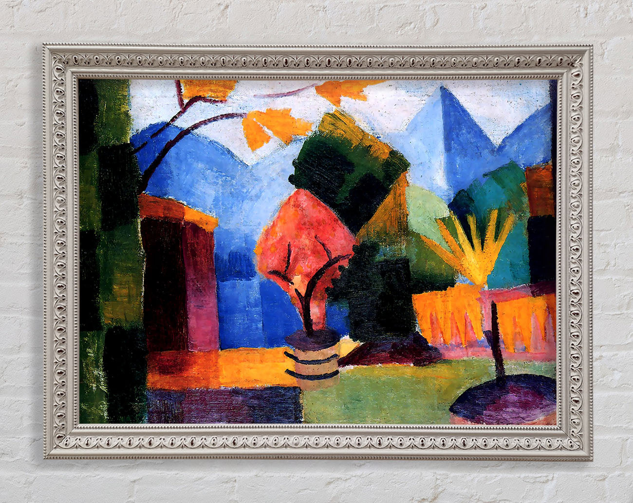August Macke Garden On The Lake Of Thun Framed Wall Art