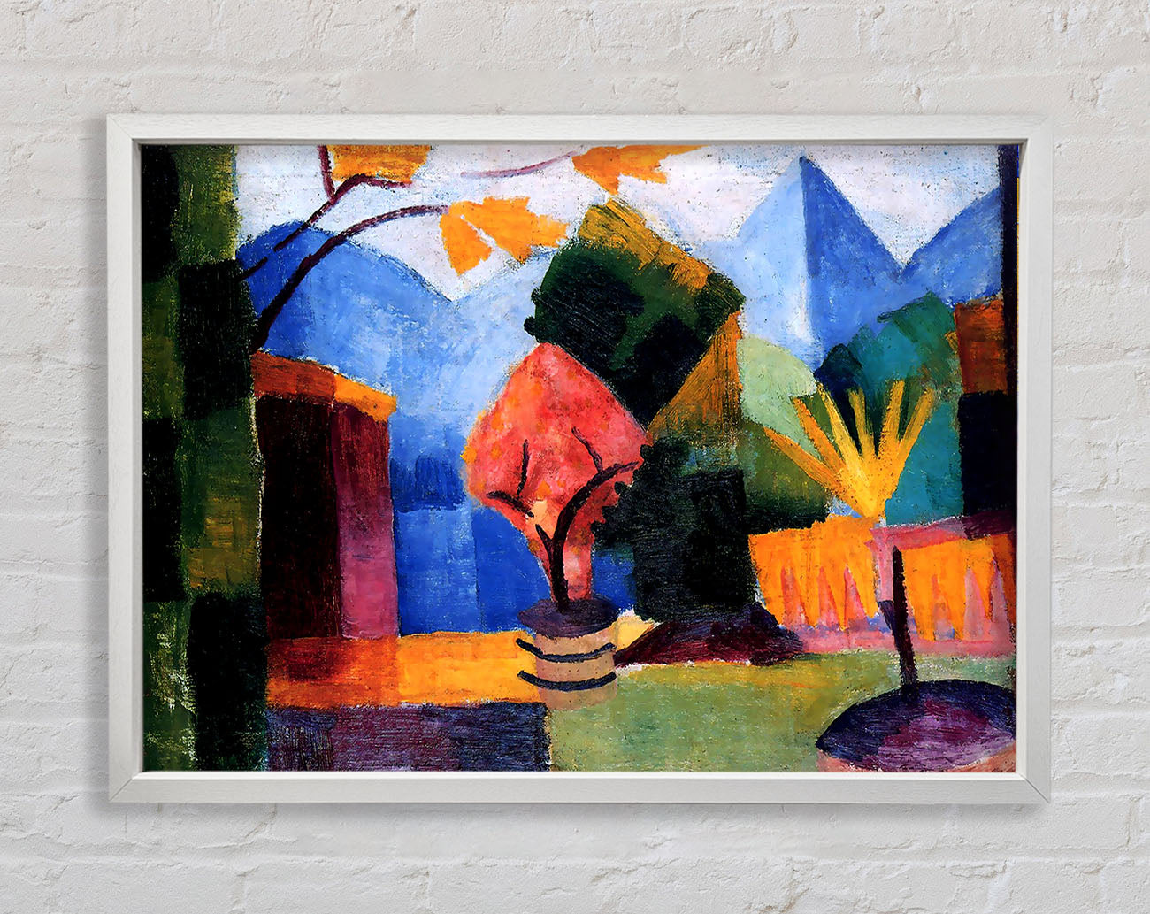 August Macke Garden On The Lake Of Thun Framed Wall Art