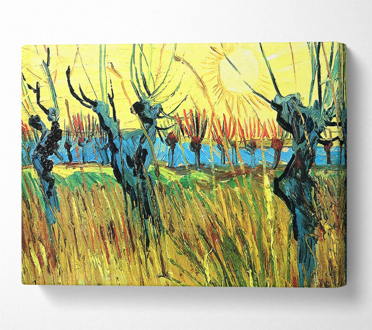 Van Gogh Grazing At Sunset Canvas Wall Art