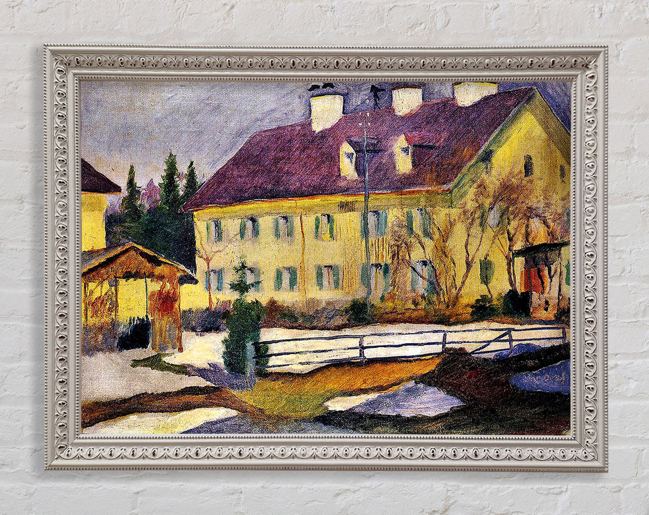 August Macke Hospital In Tegern Sea Framed Wall Art