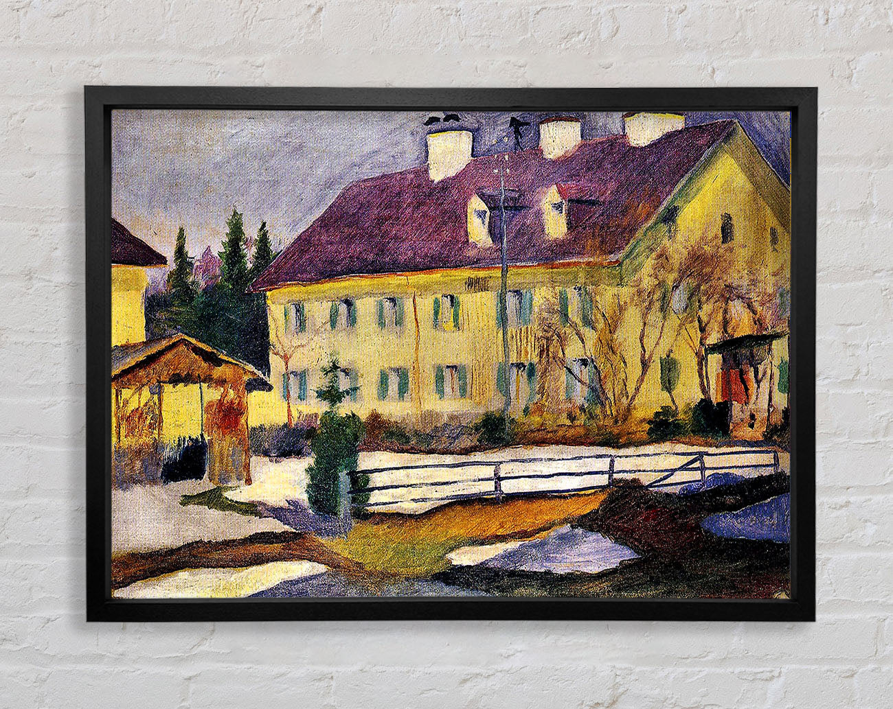 August Macke Hospital In Tegern Sea Framed Wall Art