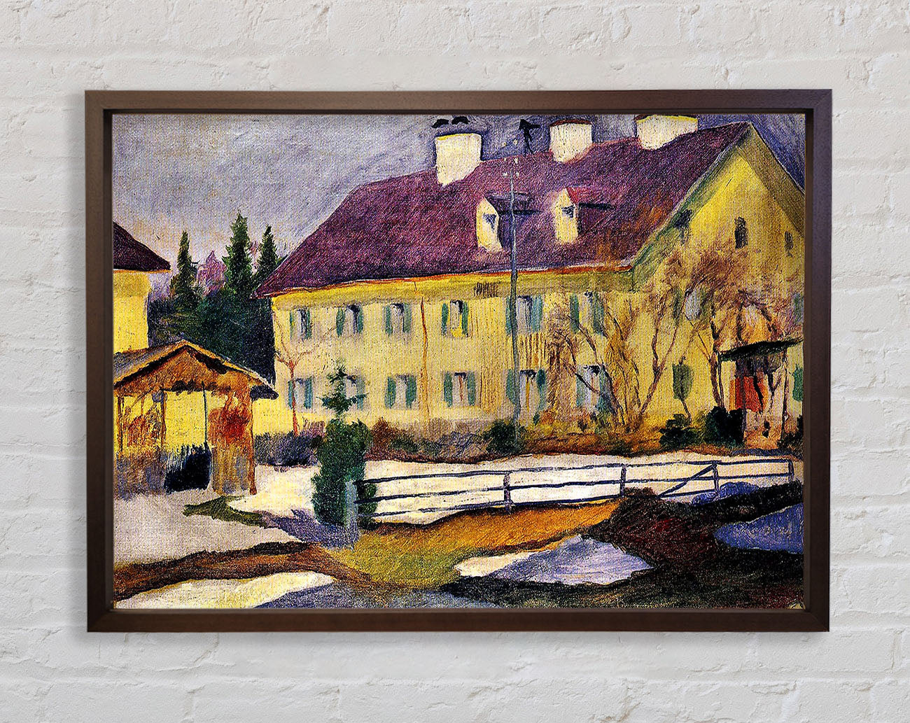 August Macke Hospital In Tegern Sea Framed Wall Art
