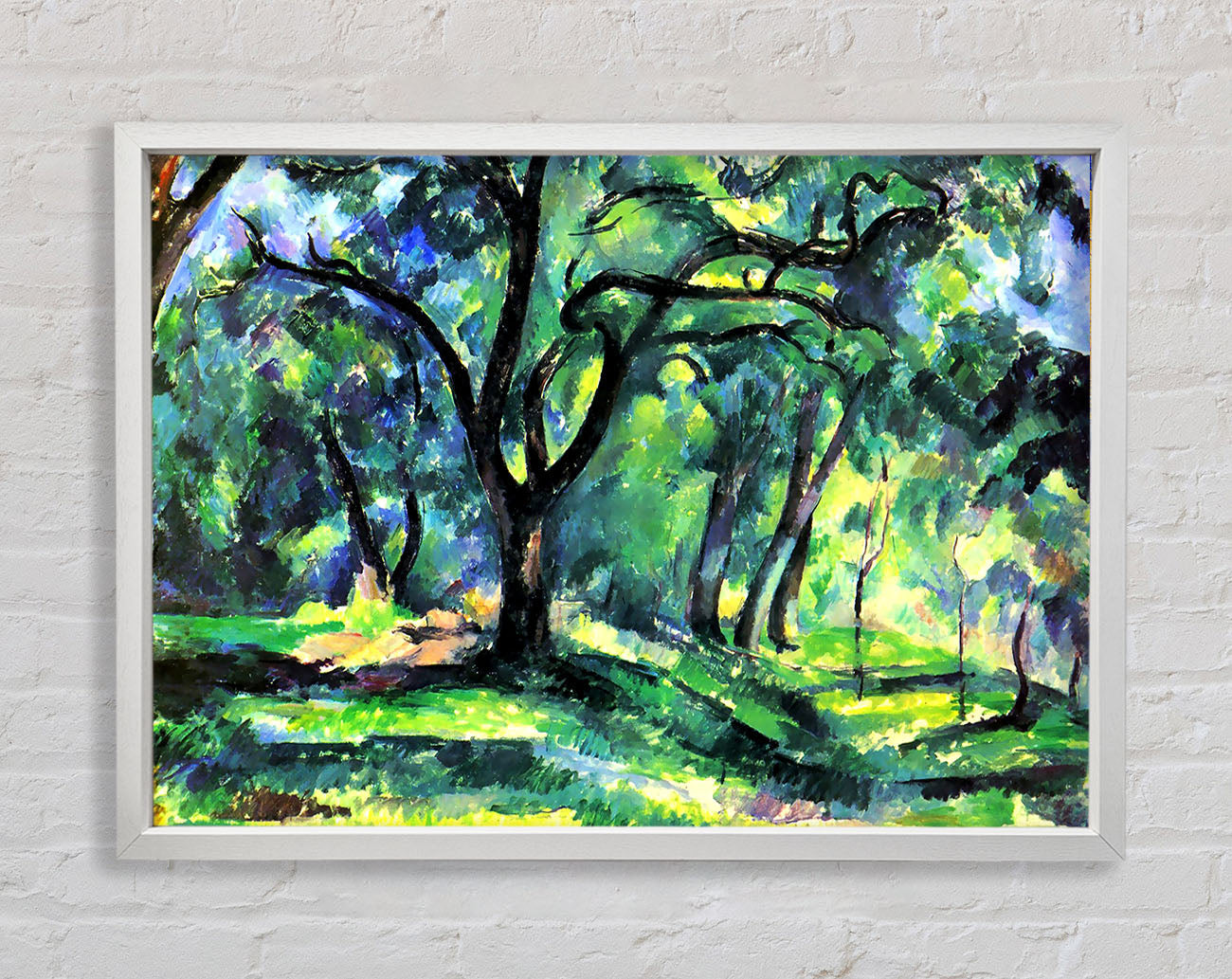 Cezanne In The Woods Framed Wall Art