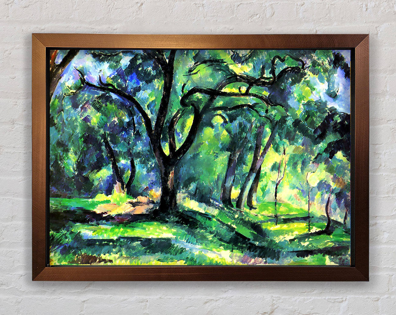 Cezanne In The Woods Framed Wall Art