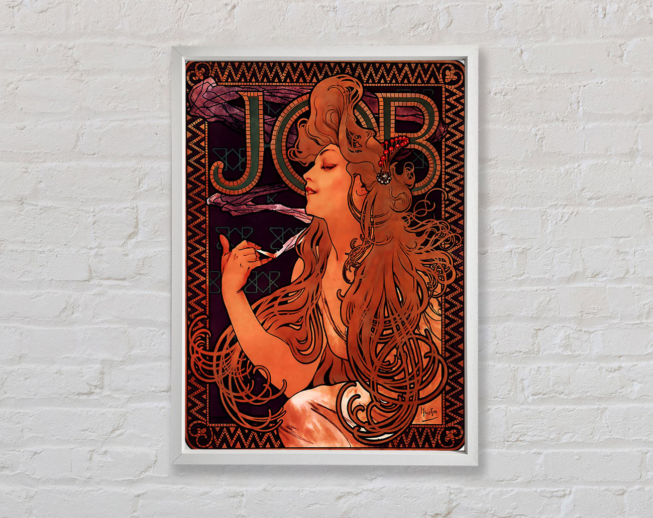 Alphonse Mucha Job Framed Wall Art