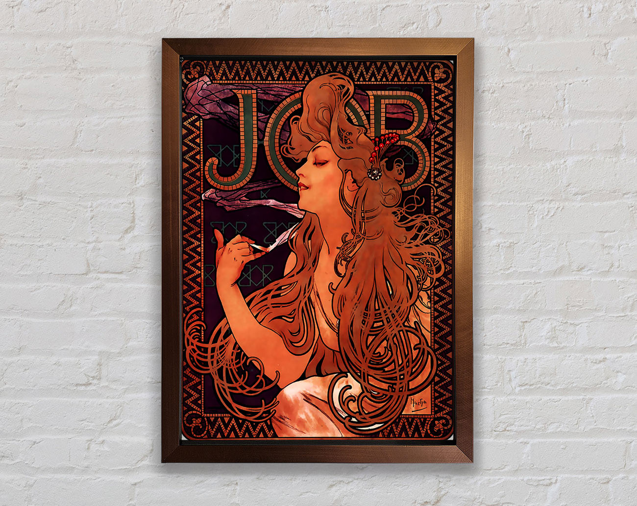 Alphonse Mucha Job Framed Wall Art