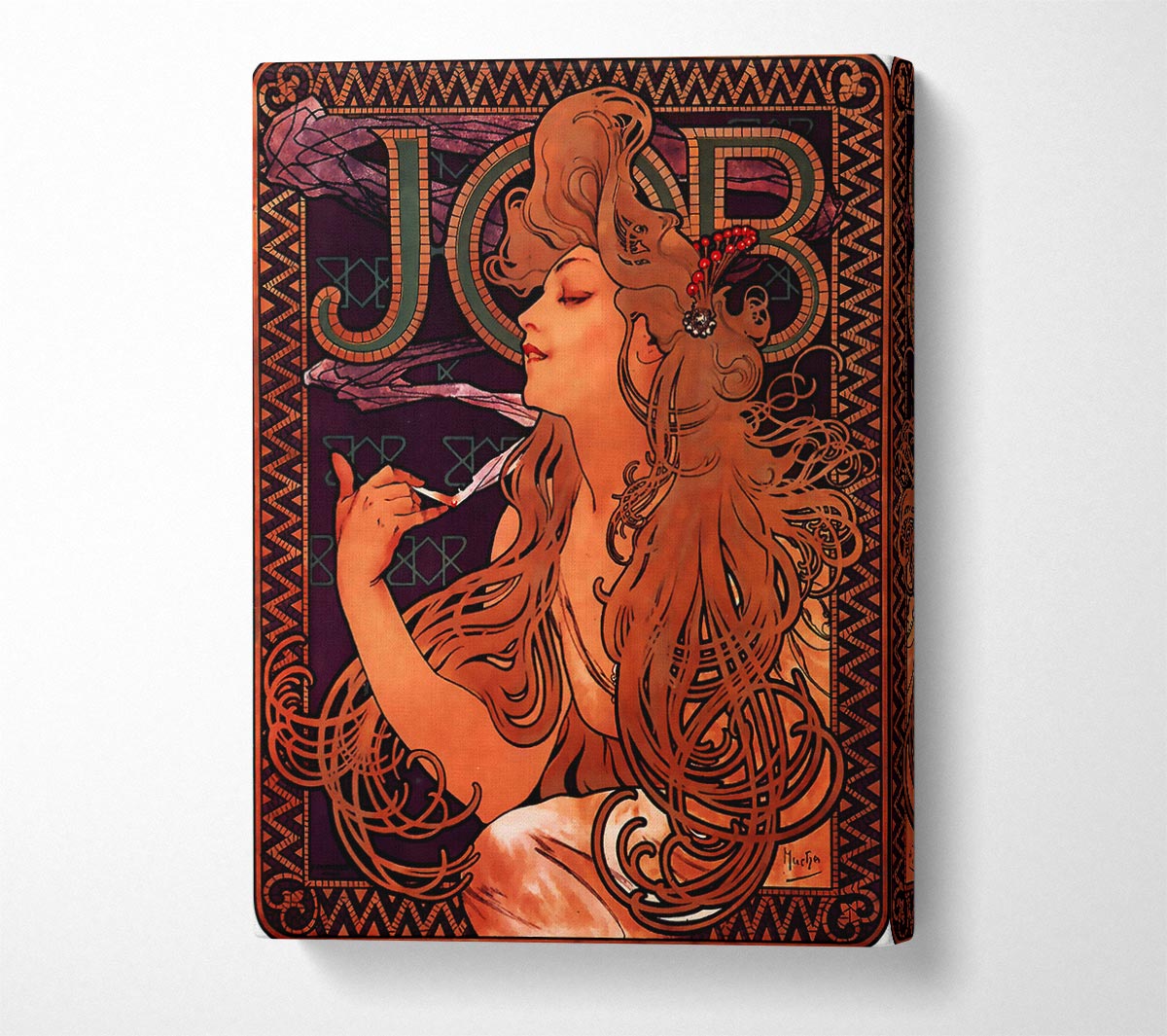 Alphonse Mucha Job Canvas Wall Art