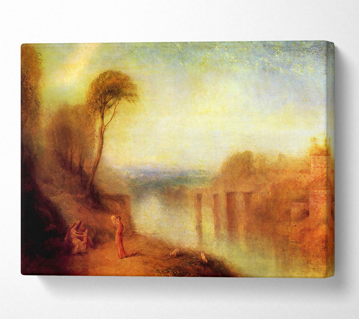 Joseph Mallord Turner Landscape With A Woman With A Tambourine Canvas Wall Art
