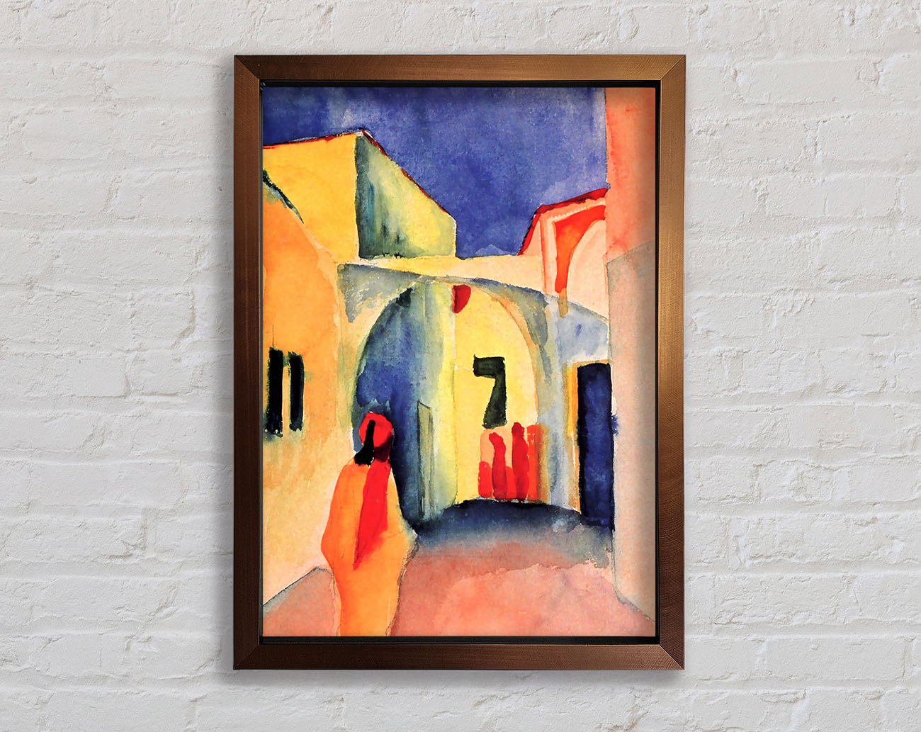 August Macke Look In A Lane Framed Wall Art