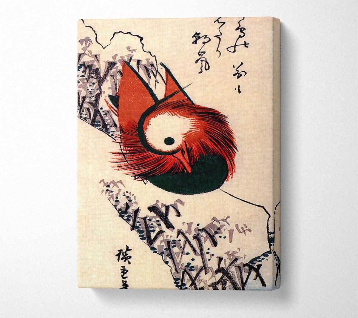 Hiroshige Mandarin Duck Canvas Wall Art
