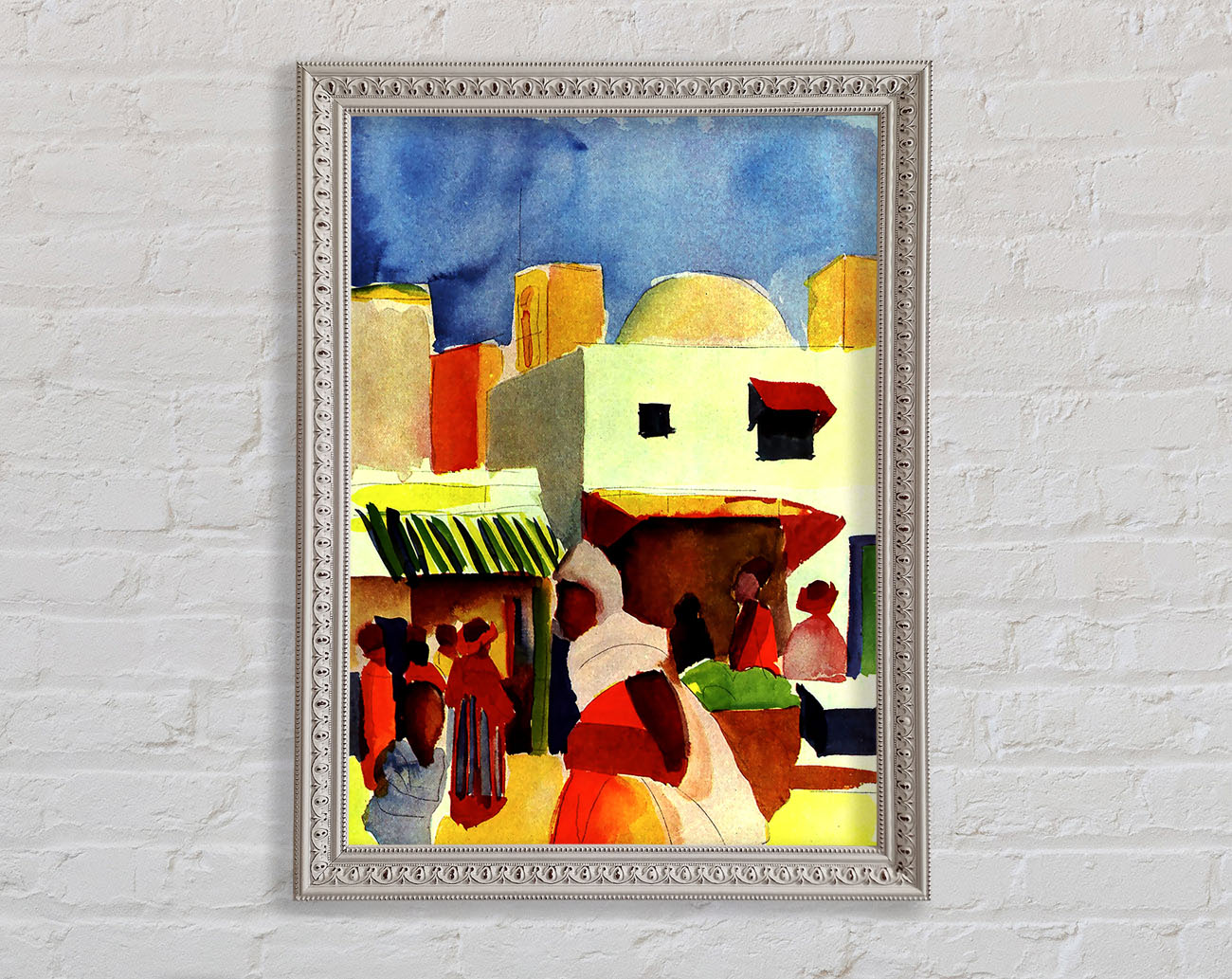 August Macke Market In Algier Framed Wall Art
