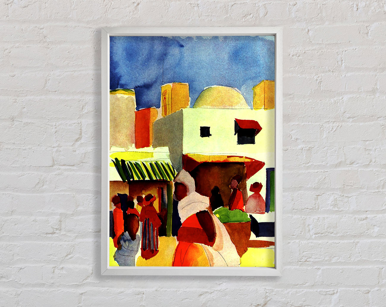 August Macke Market In Algier Framed Wall Art