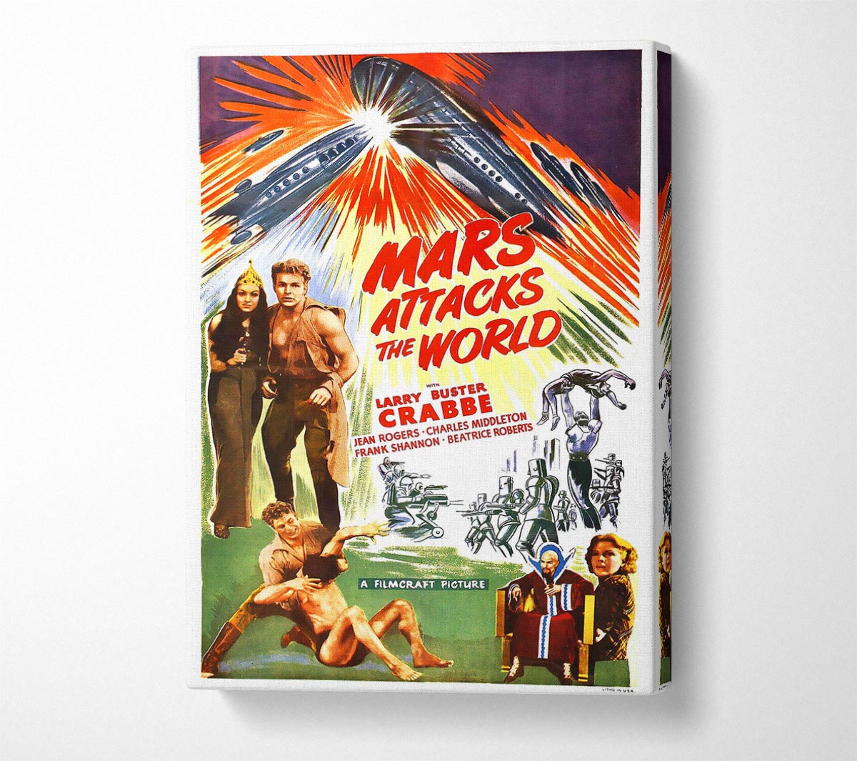 Mars Attacks World Poster 1 Canvas Wall Art
