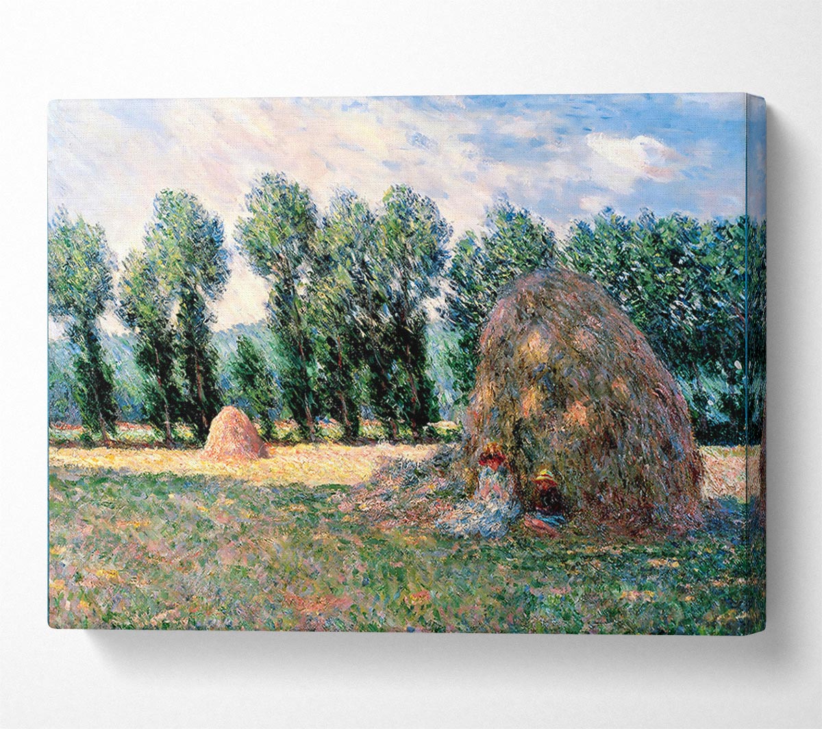 Monet Haystacks Canvas Wall Art