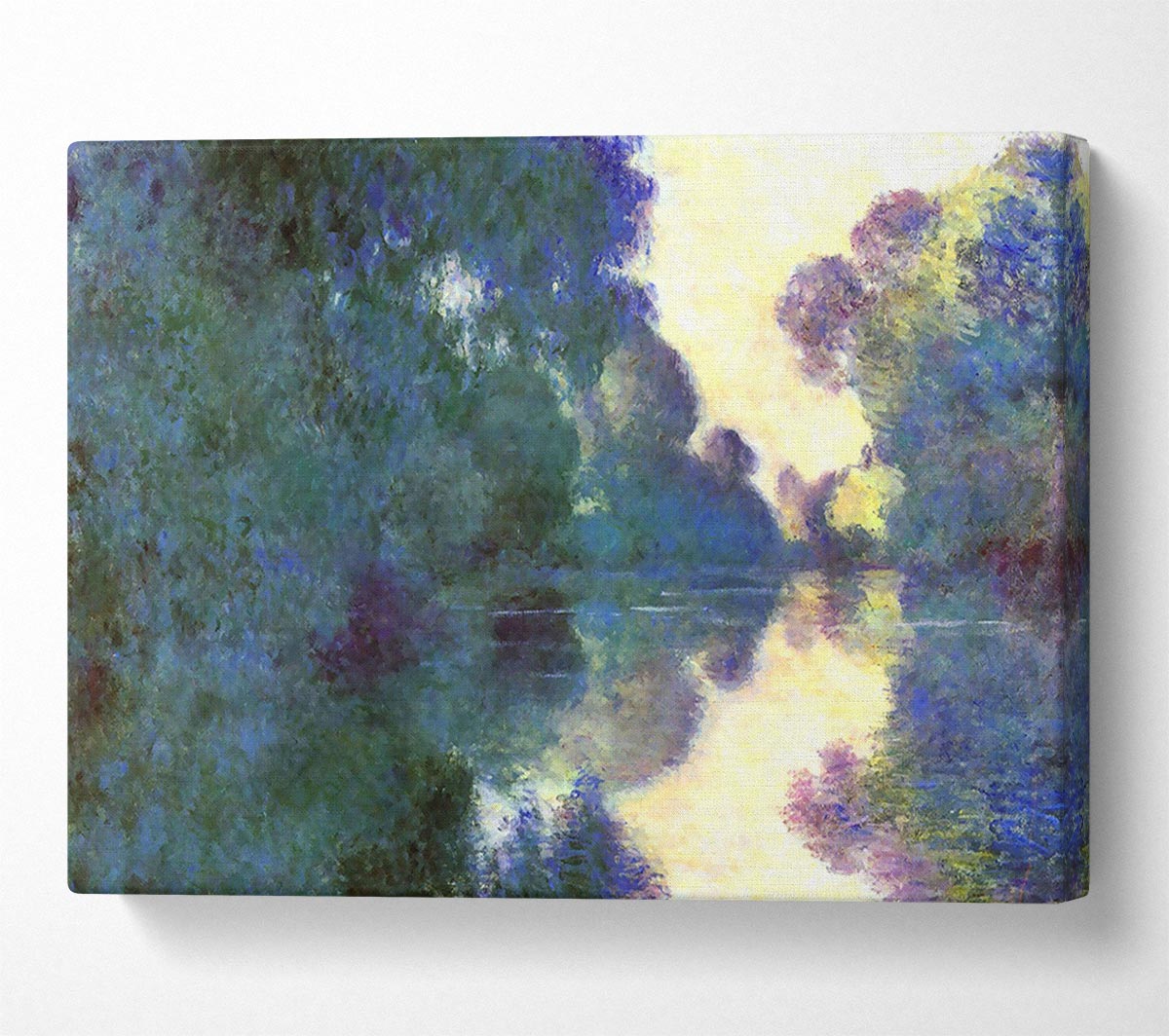 Monet Morning On The Seine At Giverny Canvas Wall Art