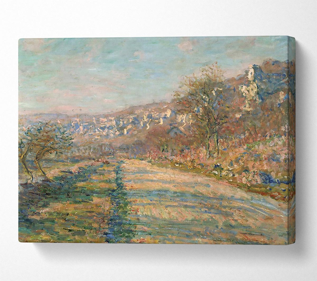 Monet Road Of La Roche-Guyon Canvas Wall Art