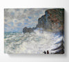 Monet Rough Weather At Etretat Canvas Wall Art