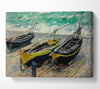 Monet Three Fishing Boats Canvas Wall Art