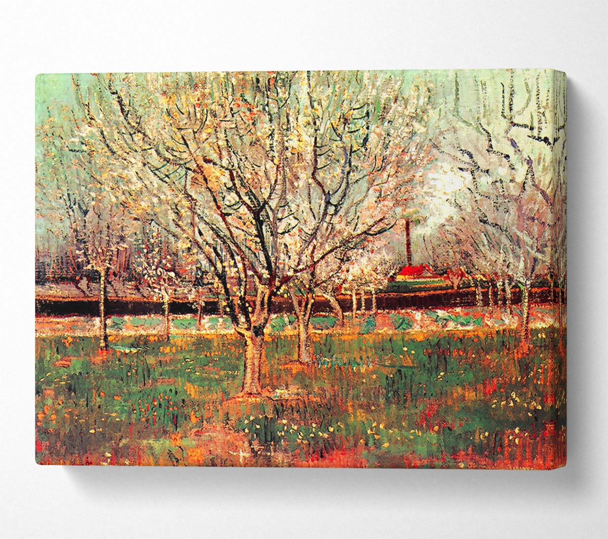Van Gogh Orchard In Blossom Plum Trees Canvas Wall Art