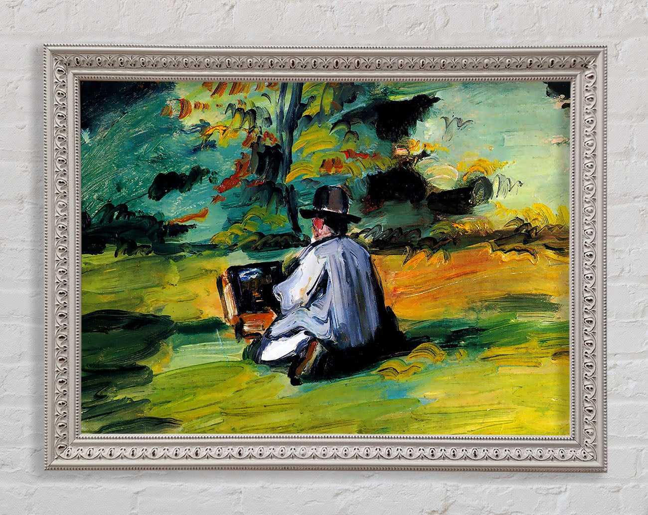 Cezanne Painter At Work Framed Wall Art