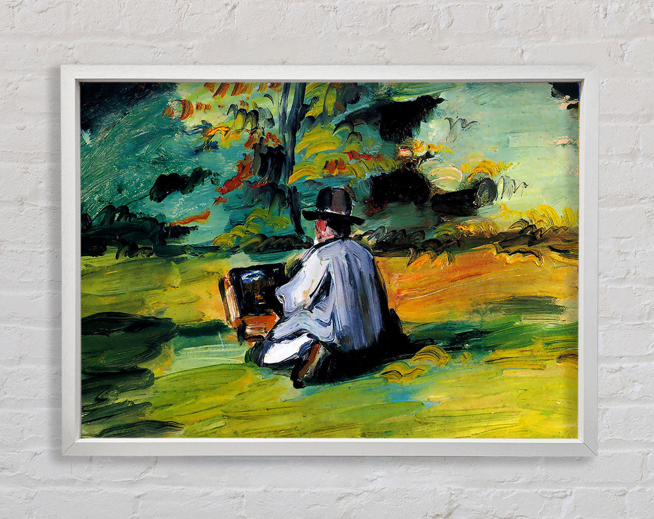 Cezanne Painter At Work Framed Wall Art