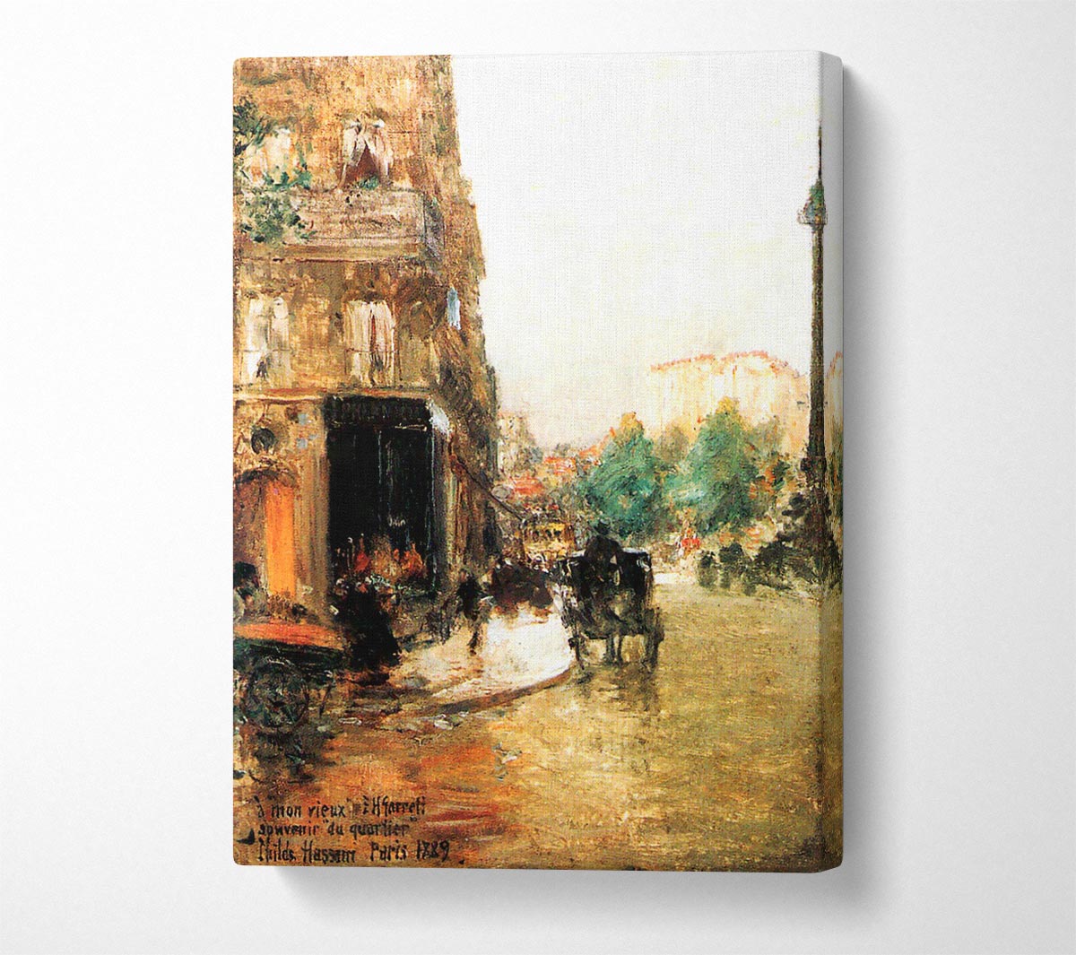 Hassam Parisian Street Scene 2 Canvas Wall Art