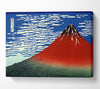 Hokusai Red Southern Wind On Fiji On A Clear Morning Canvas Wall Art
