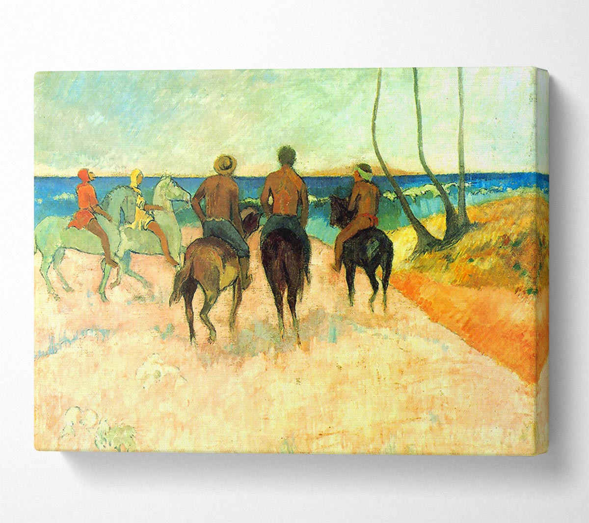 Gauguin Riding On The Beach 2 Canvas Wall Art
