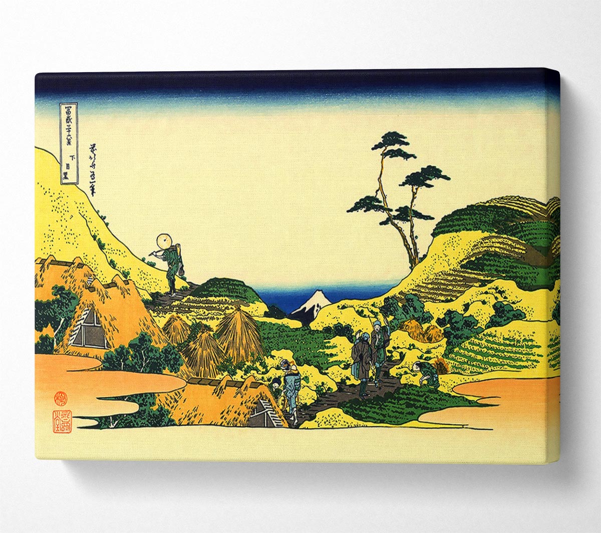 Hokusai Shimomeguro Canvas Wall Art