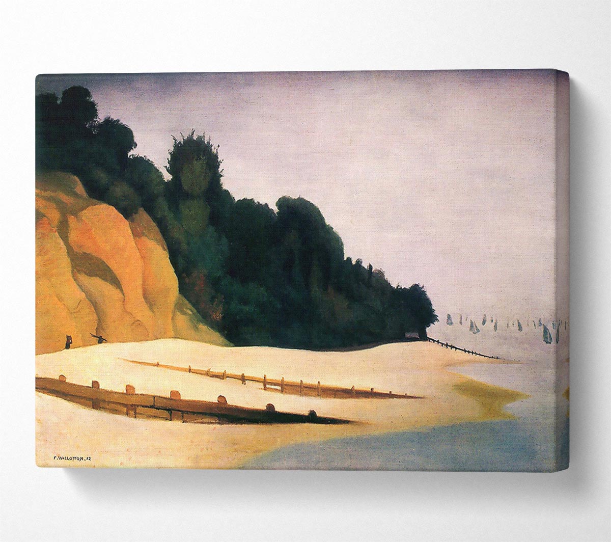 Felix Vallotton Shore Scene With Tree Silhouette Canvas Wall Art