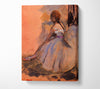 Degas Sitting Dancer With Extended Left Leg Canvas Wall Art