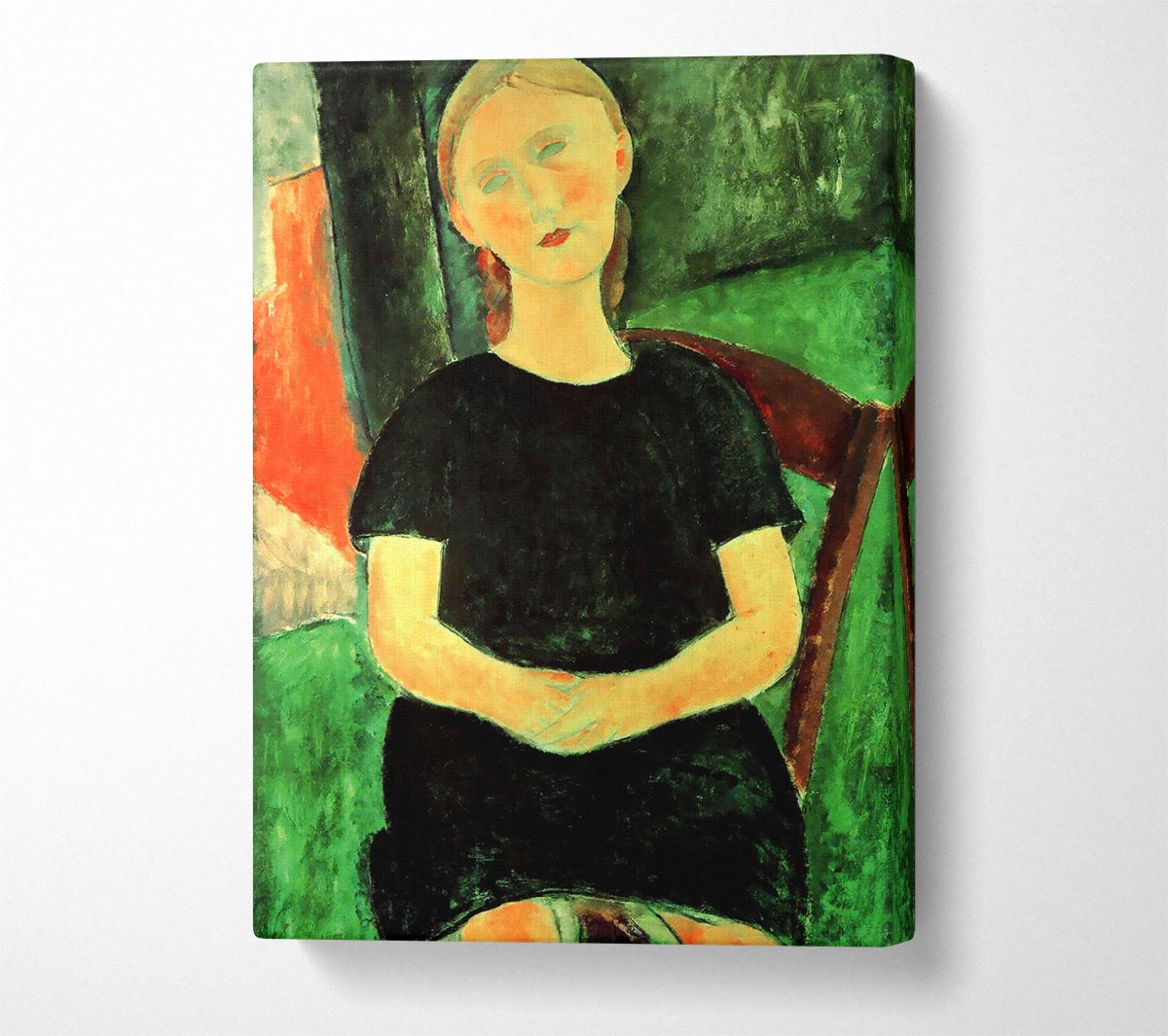 Modigliani Sitting Girl Canvas Wall Art