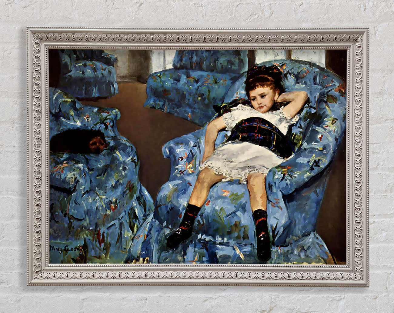 Cassatt Small Girl In The Blue Armchair Framed Wall Art